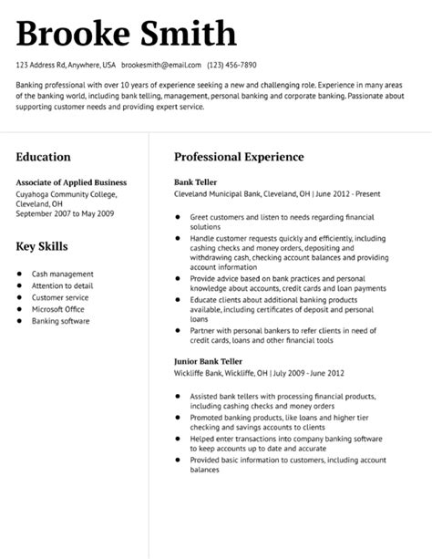 Bank Teller Resume Examples & Templates (2024) · .